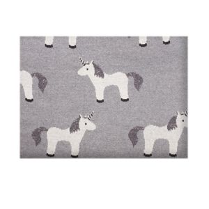 Couverture pour bébé en coton bio LICORNE, Sevira Kids 1