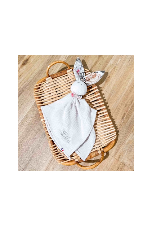 Doudou plat Lapin Néo Vintage, Sevira Kids