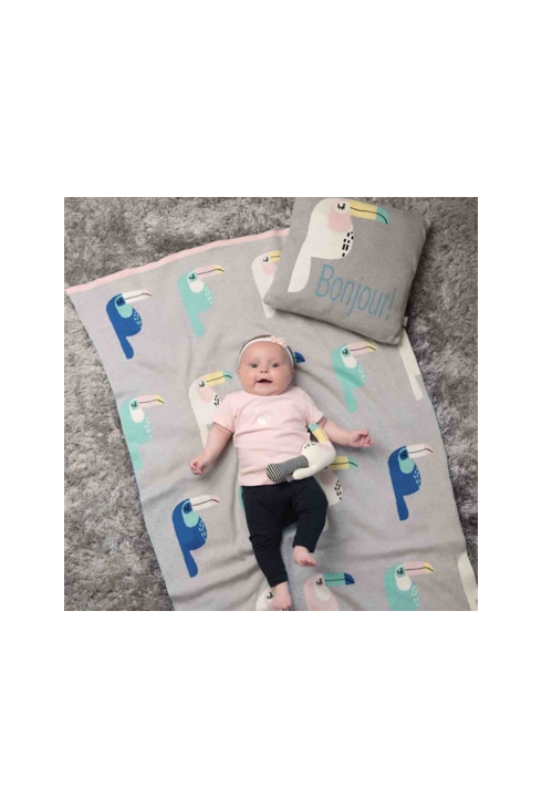 Couverture en coton bio TOUCAN, Sevira Kids