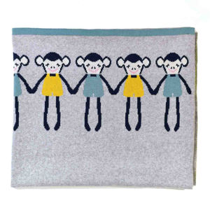 Couverture pour bébé en coton bio SINGE, Sevira Kids 1