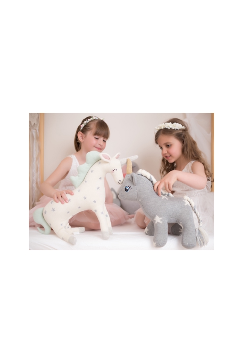 Peluche en coton tricot Licorne étoile, Sevira Kids