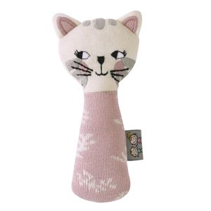 Hochet tricoté en coton bio Chaton, Sevira Kids 1