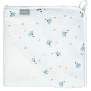 Cape de bain en gaze de coton et bambou Bleuet, Sevira Kids 1