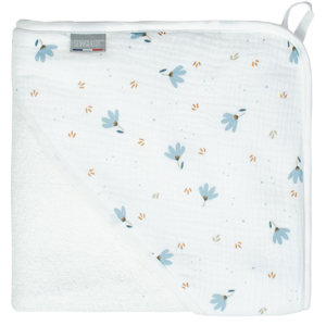 Cape de bain en gaze de coton et bambou Bleuet, Sevira Kids 1