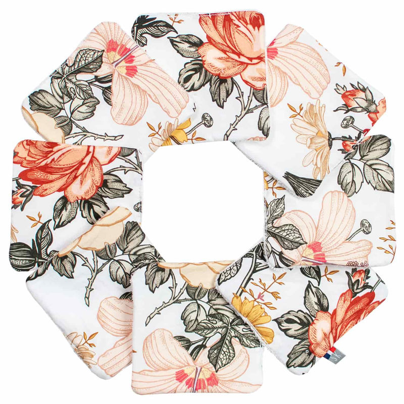 Sevira Kids - Lingettes lavables en 100% coton 8 pièces Néo Vintage, Sevira Kids - Femme