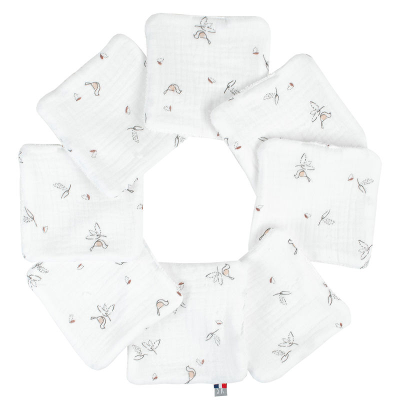Sevira Kids - Lot de 8 lingettes lavables Melody, Sevira Kids - Mixte
