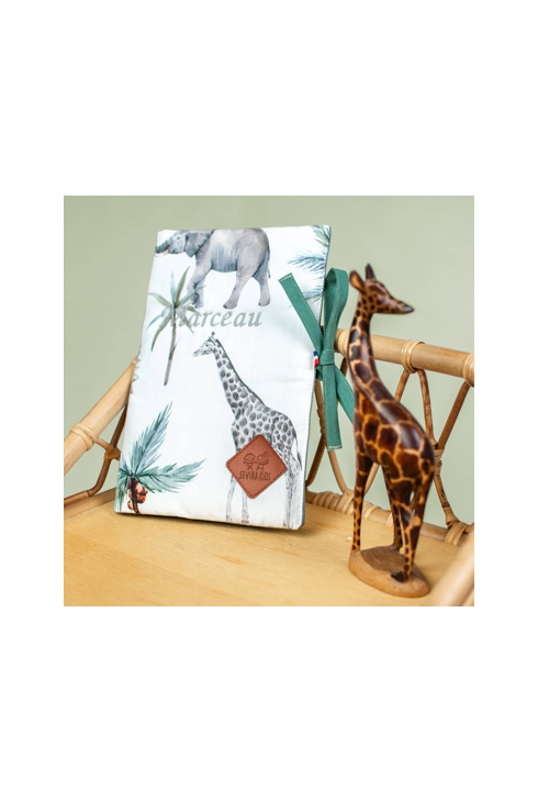 Protège carnet de santé en coton Safari, Sevira Kids