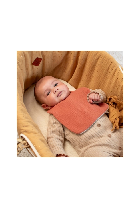 Bavoir en gaze de coton jeanne, Sevira Kids