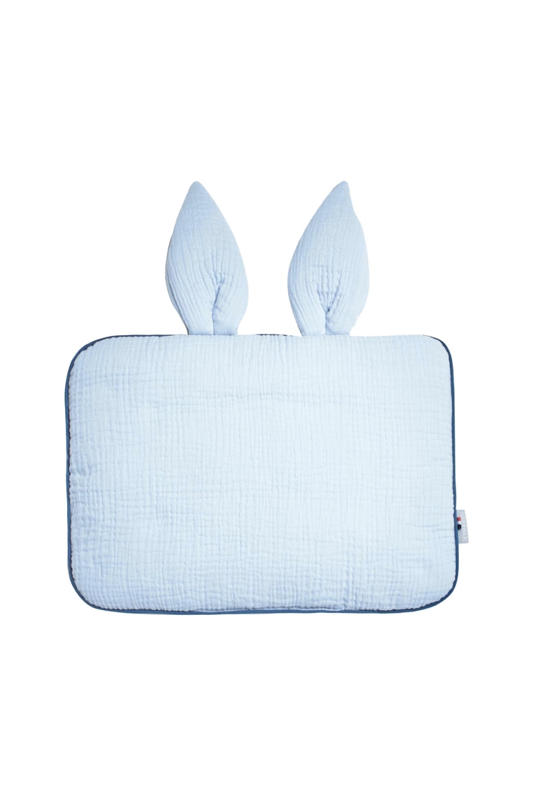 Oreiller plat lapin en gaze de coton Jeanne, Sevira Kids 1