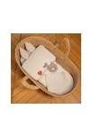 Oreiller plat lapin en gaze de coton Jeanne, Sevira Kids 4