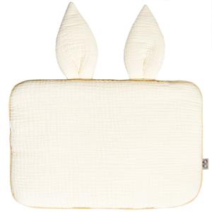 Oreiller plat lapin en gaze de coton Jeanne, Sevira Kids 1