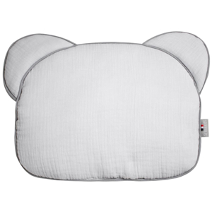 Oreiller bébé plat ourson en gaze de coton Jeanne, Sevira Kids 1