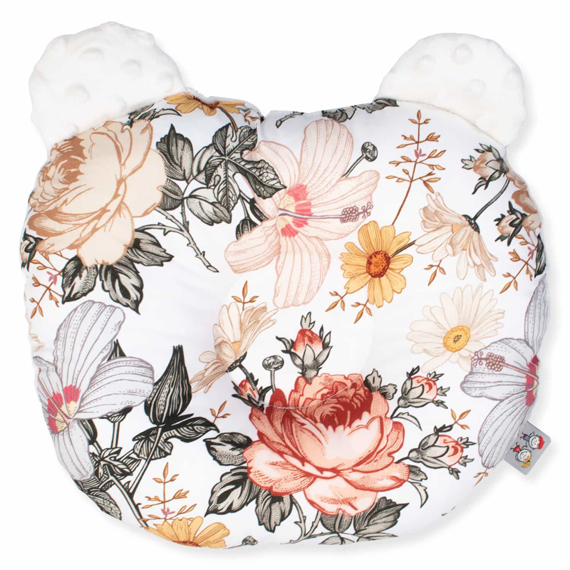 Coussin anti tête plate réversible en minky Néo Vintage, Sevira Kids -