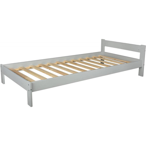 Lit 190x90 cm Scandinave gris, Velinda 1