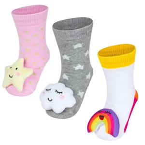 Lot de 3 paires de chaussettes d'éveil Céleste, Sevira Kids 1