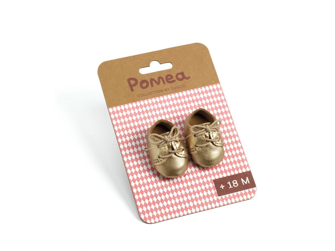 Djeco - Vêtements de poupées chaussures dorées, Pomea - - Dès 1 an et demi