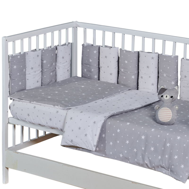 Parure de lit bébé réversible en coton Stella, Sevira Kids - 80x120 cm