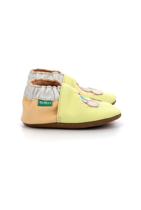 Chaussons cuir Kickers Kickbaby Rainbo