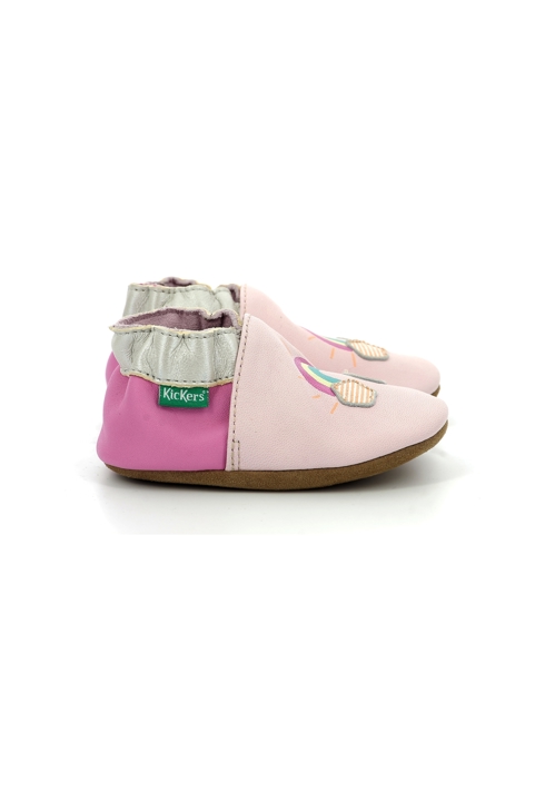 Chaussons cuir Kickers Kickbaby Rainbo