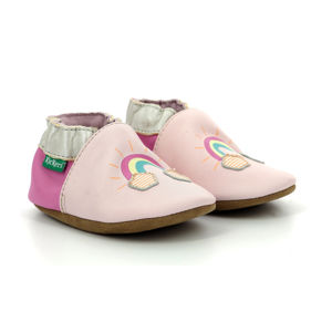 Chaussons cuir Kickers Kickbaby Rainbo 1