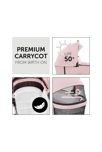 Poussette rose Shopping Vision X Set Silver, Hauck 2
