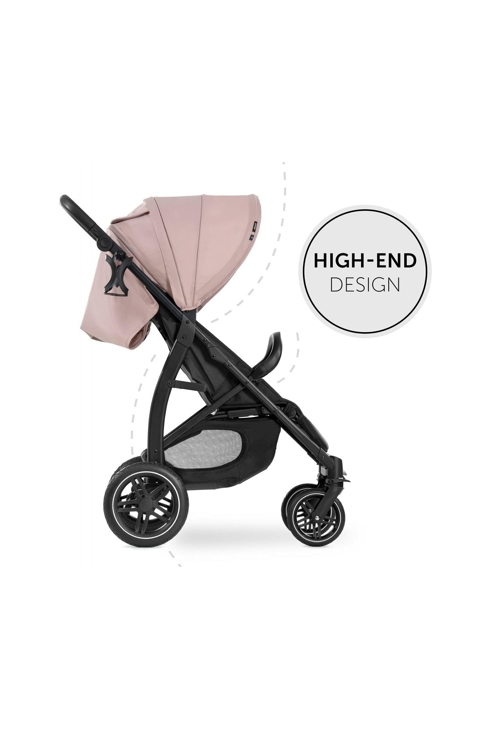Poussette de courses rose Rapid 4D Dusty, Hauck