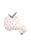 Coussin déco pomme 23x25cm en coton blanc 2