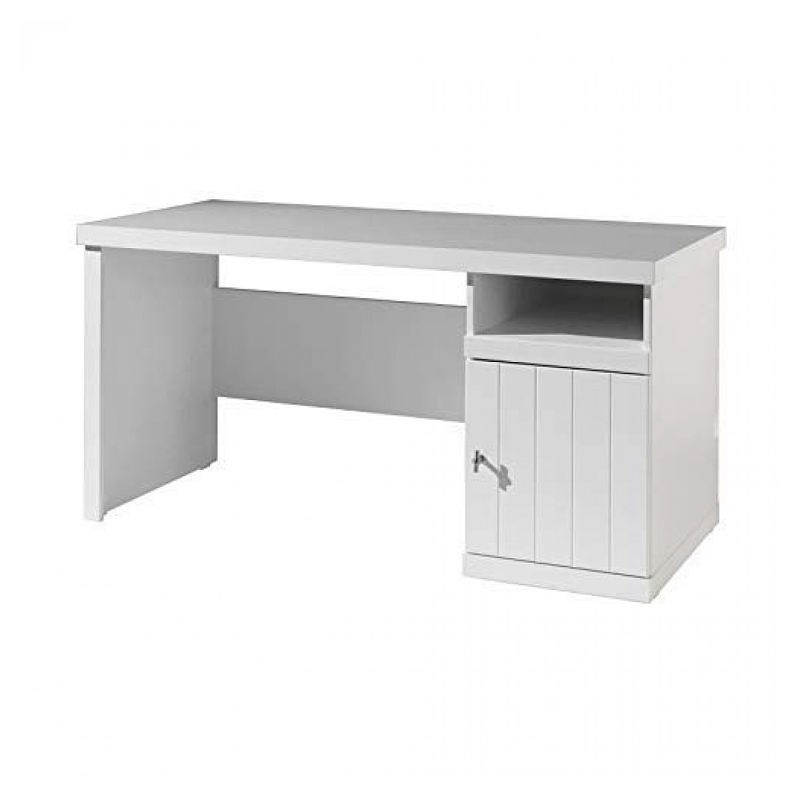 Vipack - Vipack ROBIN Bureau en MDF laqué blanc -