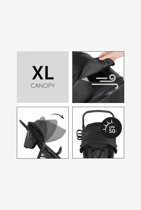 Poussette de courses Rapid 4D Noir