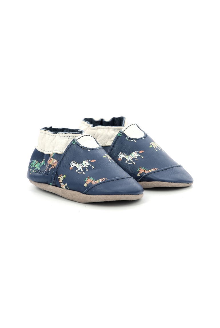 Chaussons cuir Robeez Crazy Zebra 1