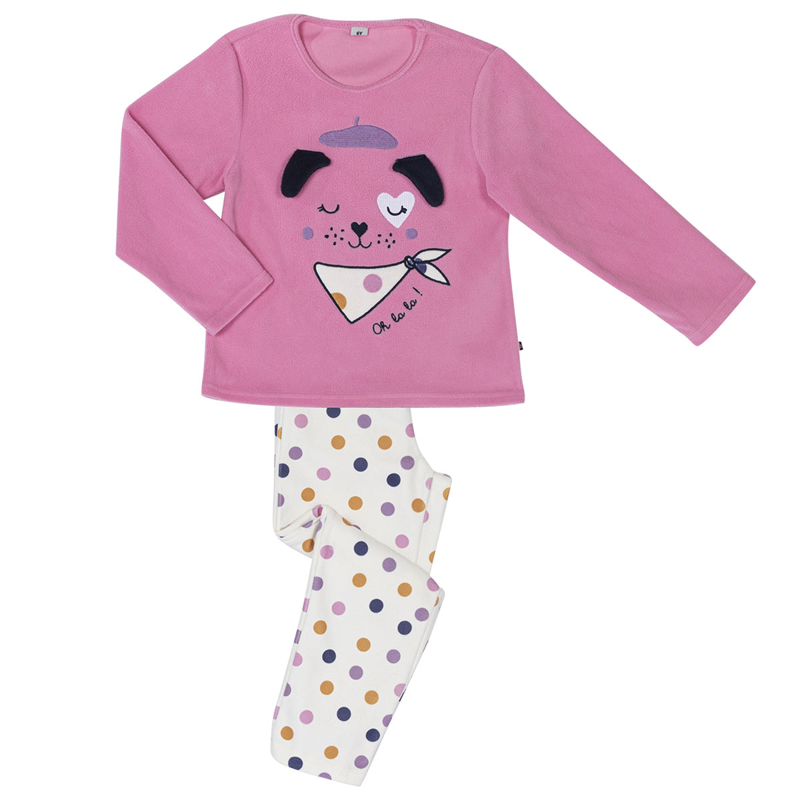 Pyjama chipi rose/imprimé - 3A