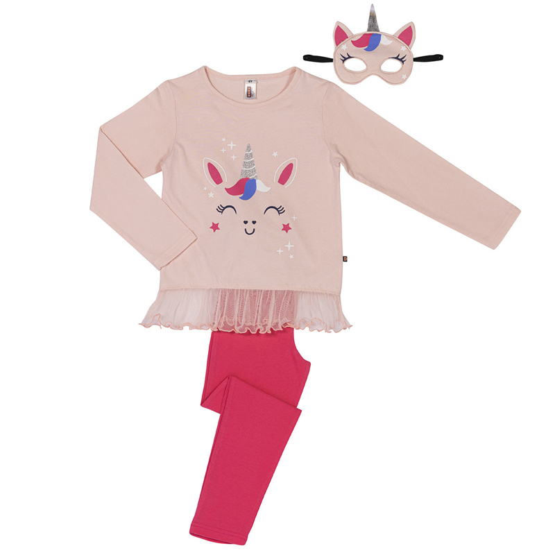 Mon P'tit Dodo - Pyjama deguisement rose clair/rose foncé - Fille