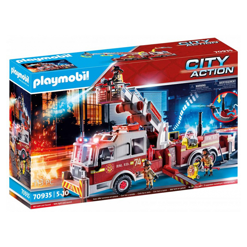 Camion de pompiers avec échelle 70935, Playmobil -