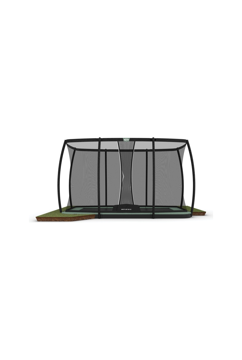 Trampoline ecologique enterré Champion ECO 410 + filet de sécurité, BERG 1