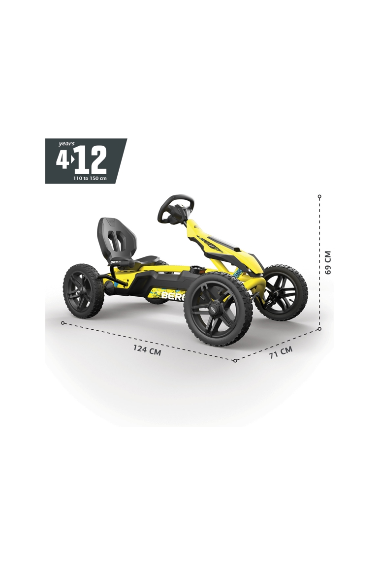 Kart à pédale Rally DRT Jaune 3 Vitesses, BERG 1