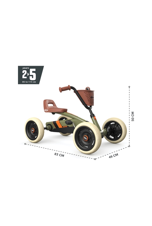 Kart à pédale dès 2 ans Buzzy Retro vert, BERG