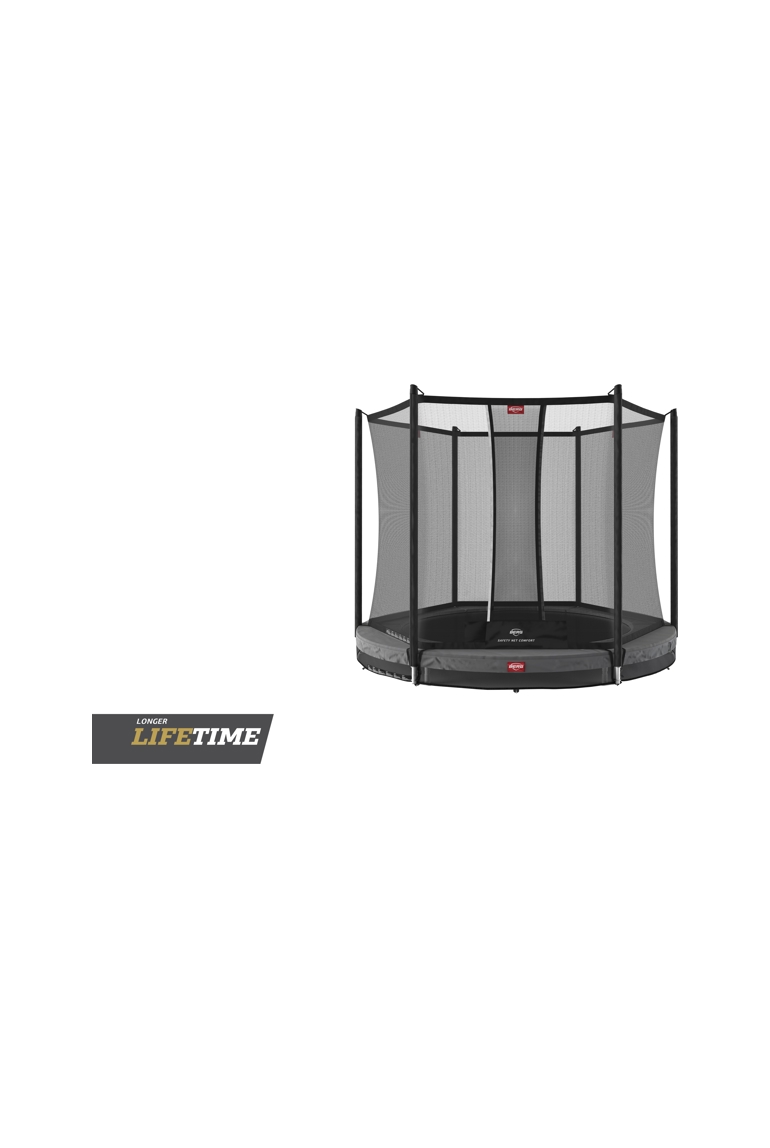 Trampoline gris 200 cm avec filet de sécurité Favorit InGround, BERG 1