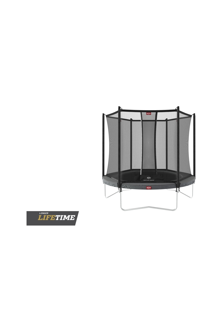 Trampoline rond gris 200 cm avec filet de sécurité Favorit Regular, BERG 1