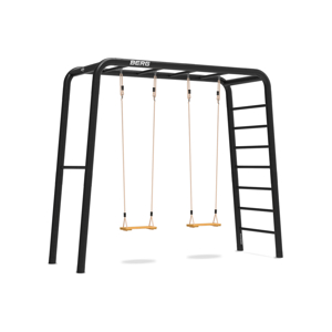 Aire de Jeux medium 3-in-1 avec barre fixe et échelle + 2 balançoires en bois Playbase, BERG 1