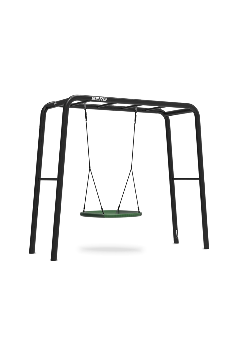Aire de Jeux medium 3-in-1 avec 2 barres fixes + balançoire de nid Playbase, BERG 1