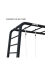 Aire de Jeux medium 3-in-1 avec 2 barres fixes + balançoire de nid Playbase, BERG 2