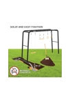 Aire de Jeux medium 3-in-1 avec 2 barres fixes + balançoire de nid Playbase, BERG 5