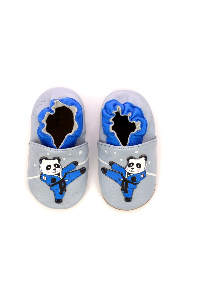Chaussons cuir Robeez Karate Panda 1