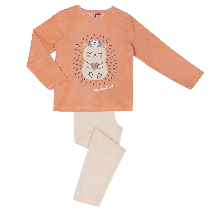 Pyjama herisson pêche/nude, Mon P'tit Dodo - 4A