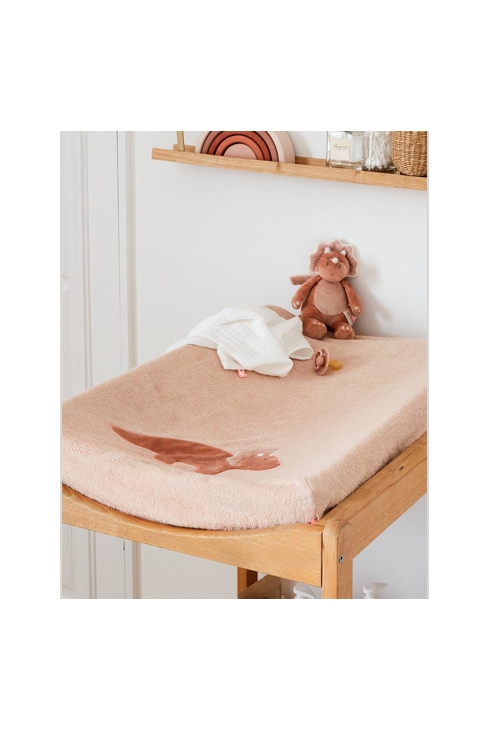 Matelas à langer popsie avec housse élastique en éponge poudré, Noukie's