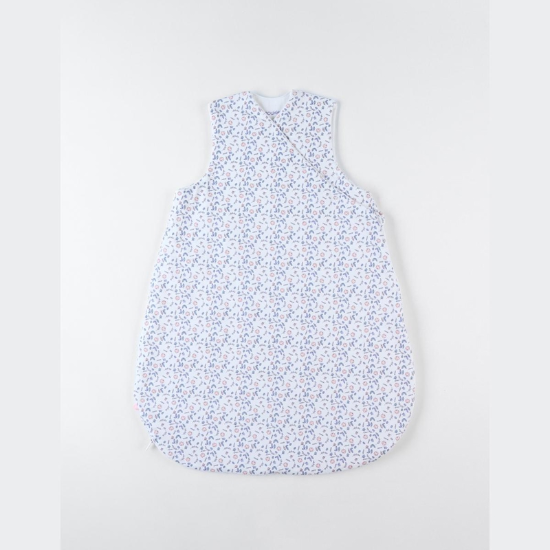 Noukies - Gigoteuse 70cm fleurie en jersey écru bleu clair, Noukie's - Fille