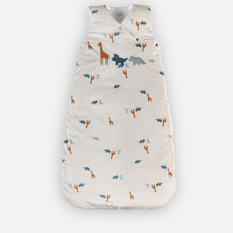 Noukies - Gigoteuse 100cm imprimée en veloudoux beige, Noukie's - Fille