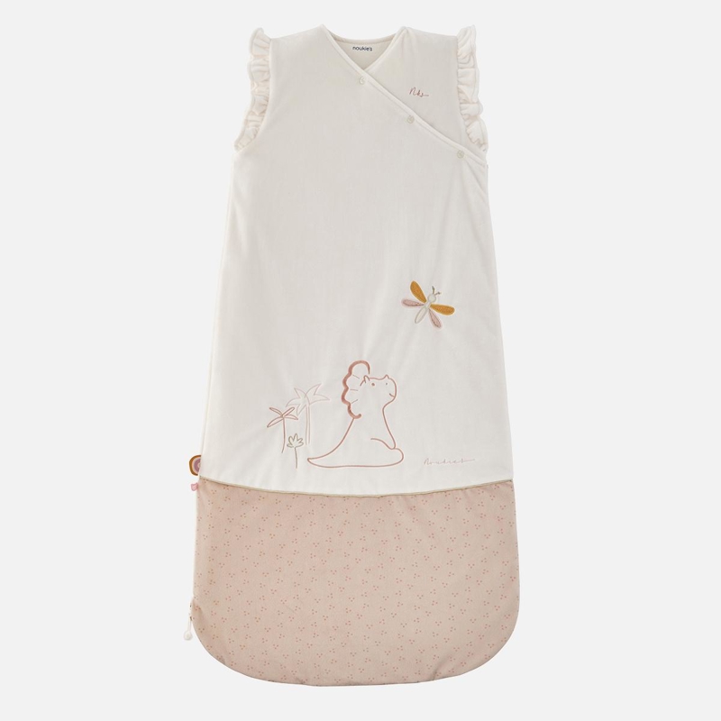 Noukies - Gigoteuse 100cm popsie en veloudoux écru rose poudré, Noukie's - Fille