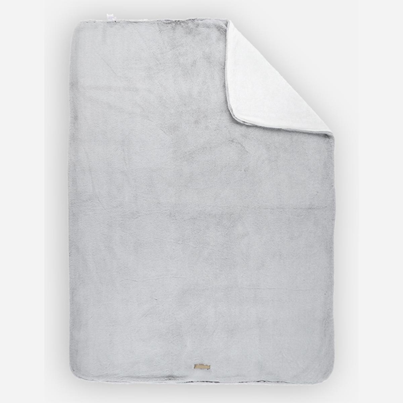 Couverture 140x200cm poils longs gris, Noukie's -