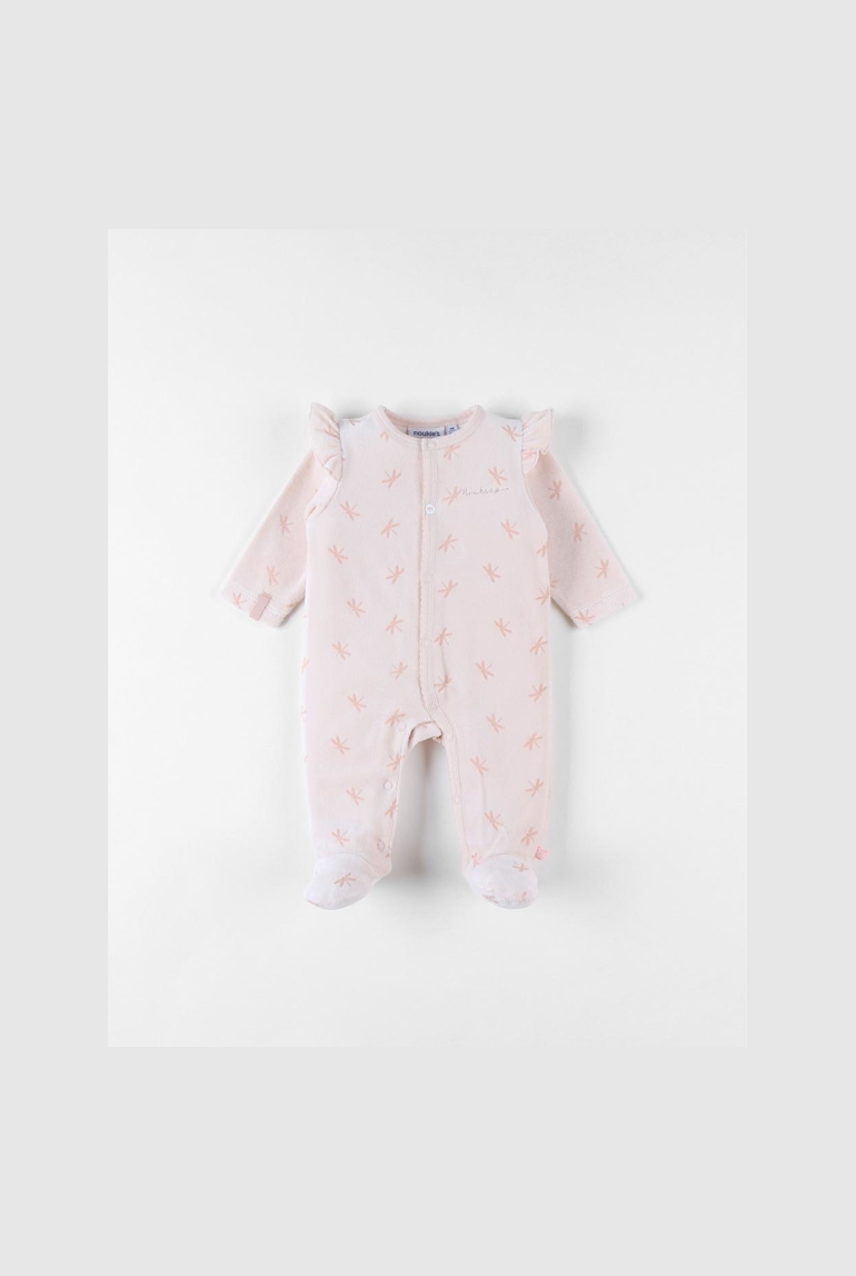 Pyjama 1 pièce imprimés libellules en velours clair, Noukie's 1